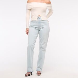 Abercrombie & Fitch Curve love Ultra high rise straight jean